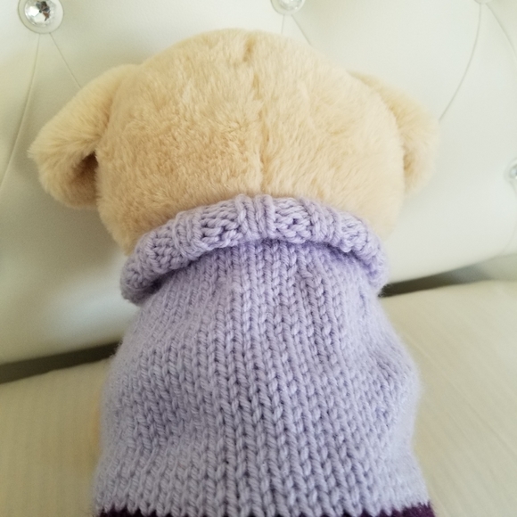 Puppy/dog knit winter sweater. Purple. New - Picture 7 of 8